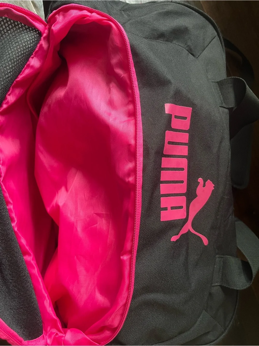 Brand New!! Puma Black and Hot Pink Duffel Bag